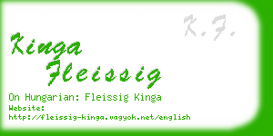 kinga fleissig business card